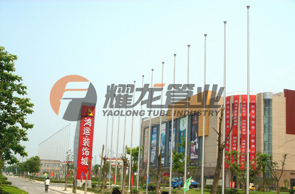 南通市鸿运装饰城屹立57根耀龙不锈钢蜜桃视频在线免费观看